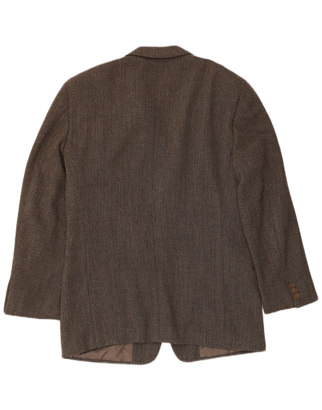 GIORGIO ARMANI Jachetă pentru bărbați cu 3 nasturi IT 52 Large Brown Herringbone