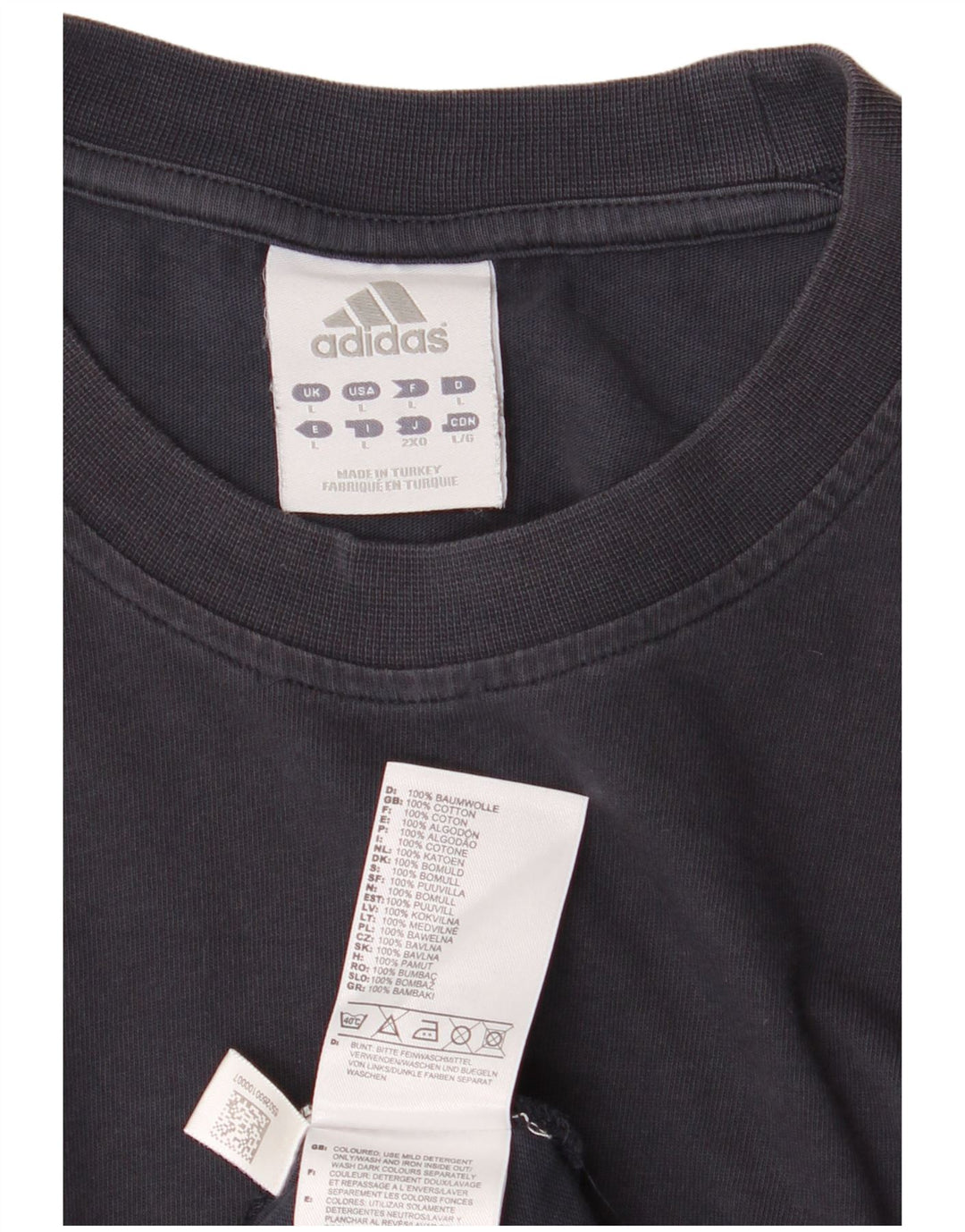 Tricou grafic ADIDAS pentru bărbați Top mare din bumbac bleumarin