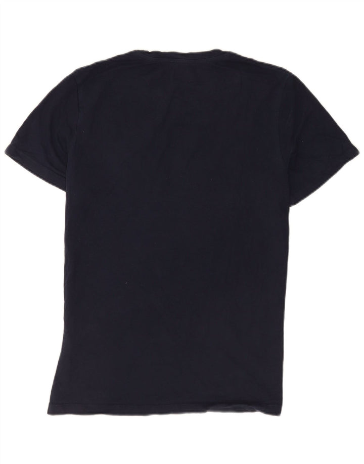 Tricou cu grafic Jack & Jones pentru bărbați Top mediu din bumbac bleumarin