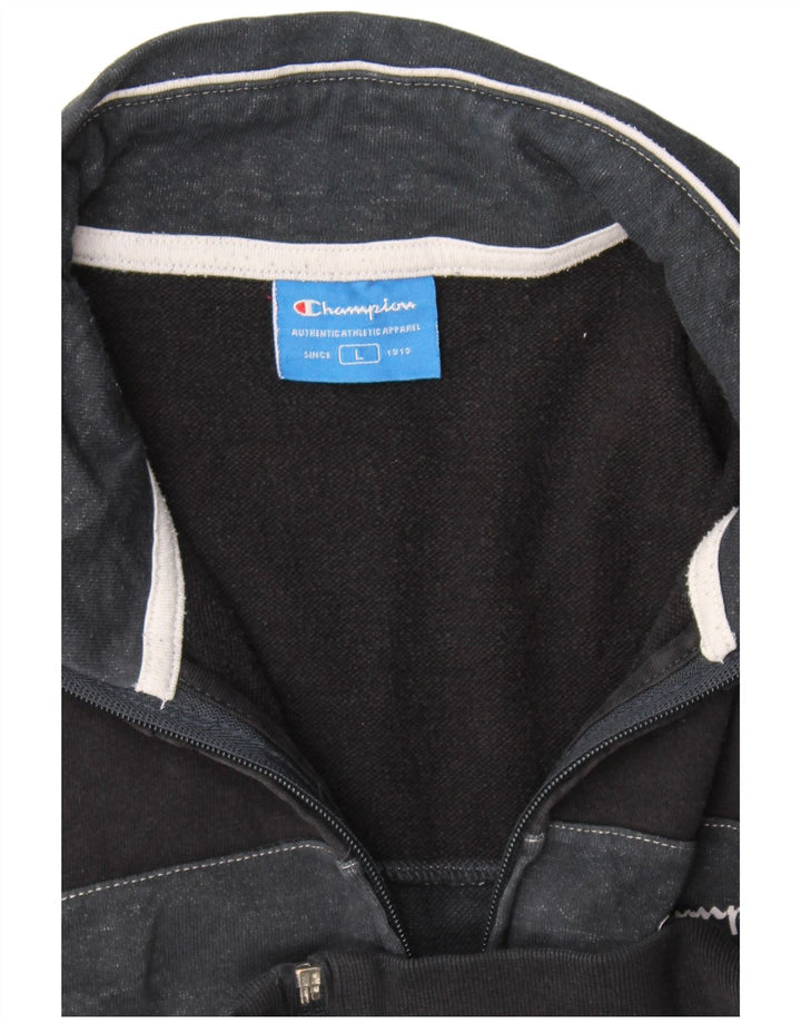 Jachetă de trening pentru bărbați Champion, mare, neagră, color block