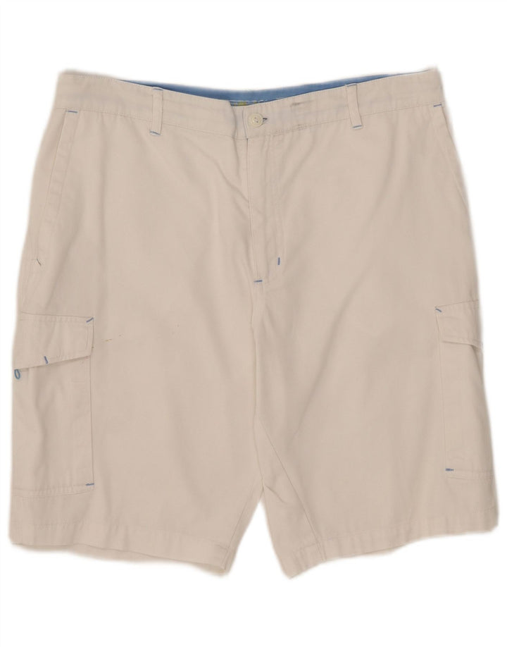Pantaloni scurți cargo pentru bărbați AST W34, bumbac alb mare