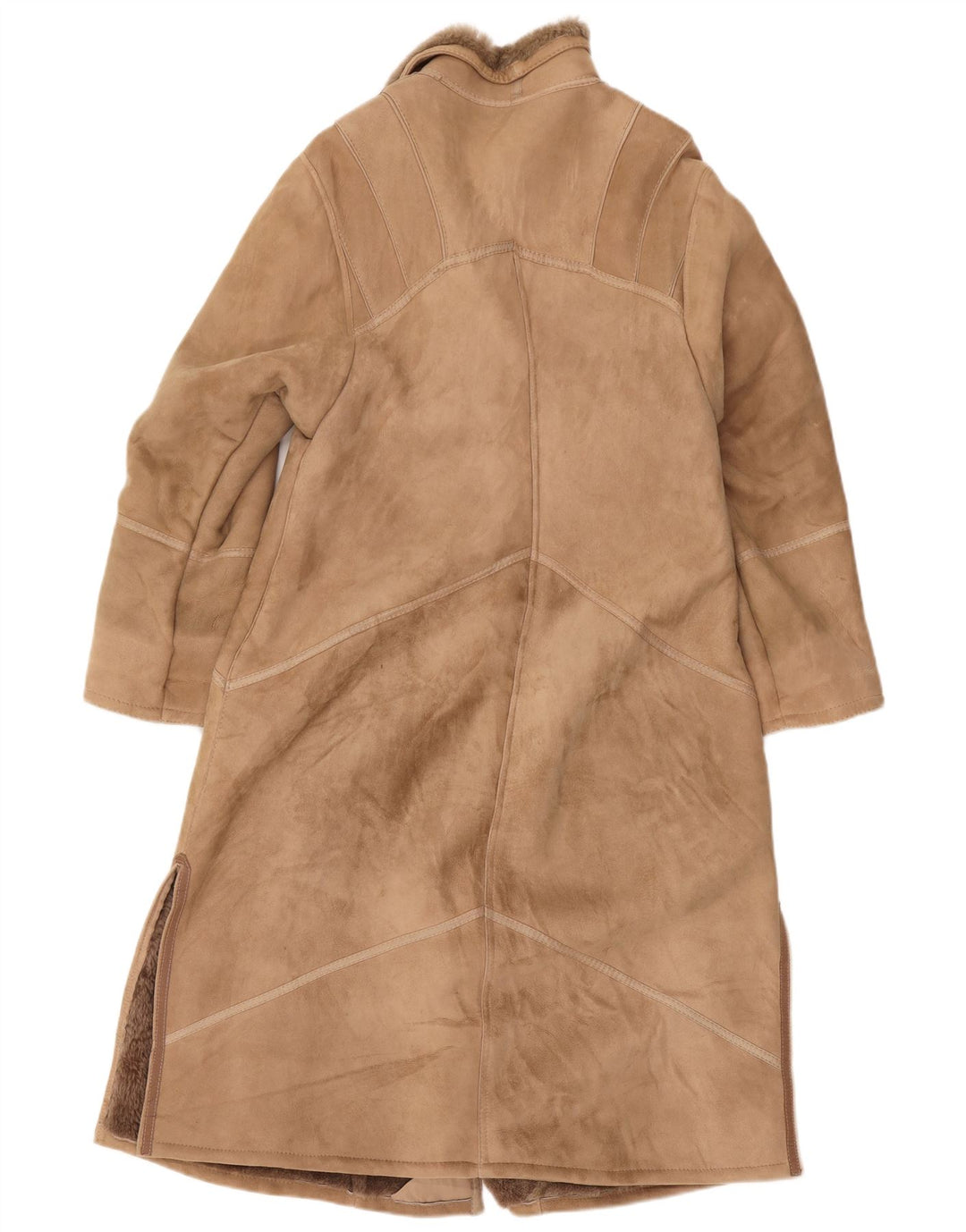 Palton vintage pentru femei din shearling EU 42 mare maro