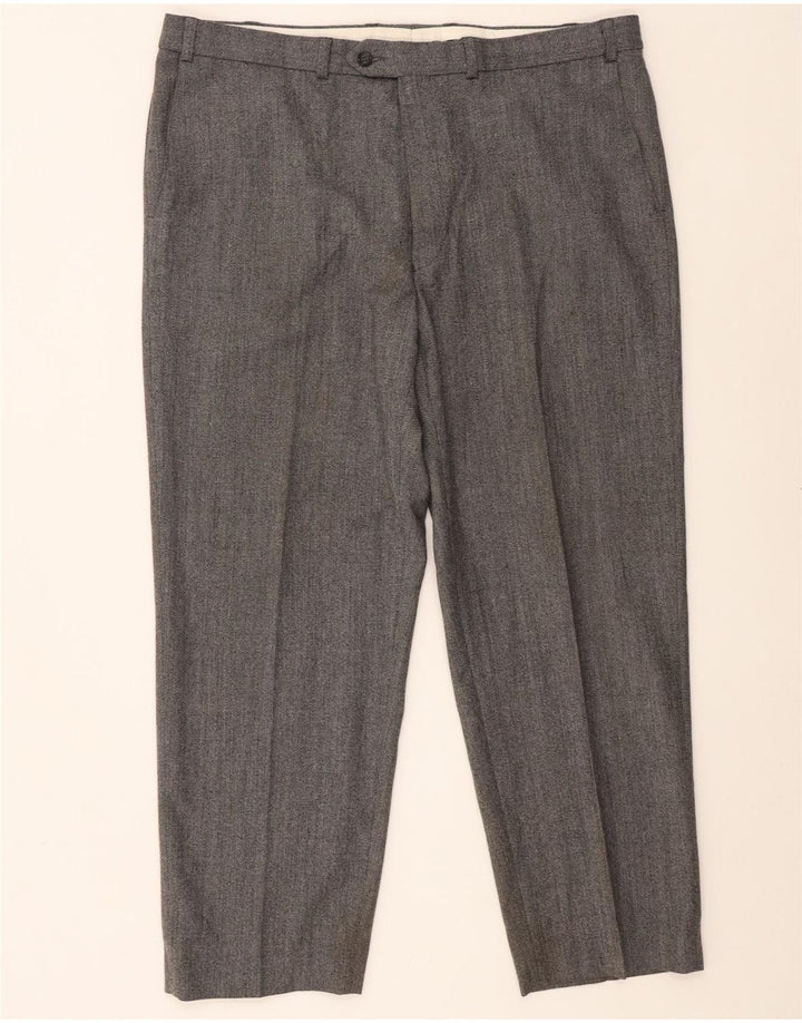 Marks & Spencer Pantaloni drepte pentru bărbați St. Michael L40 L29 Lână gri