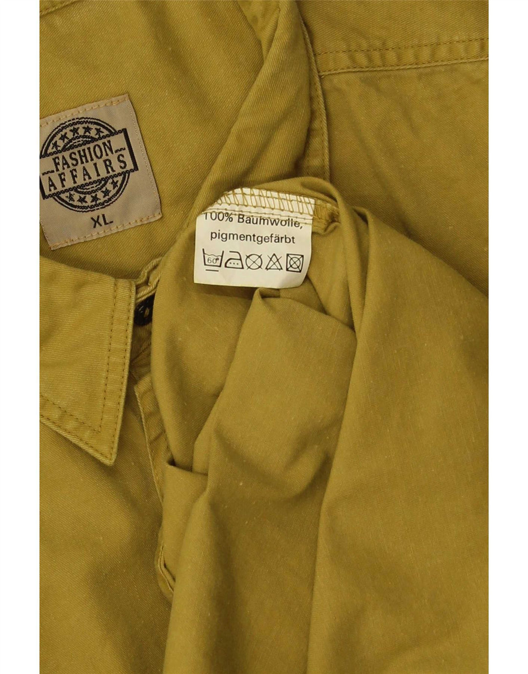Cămașă Vintage pentru bărbați XL Bumbac galben
