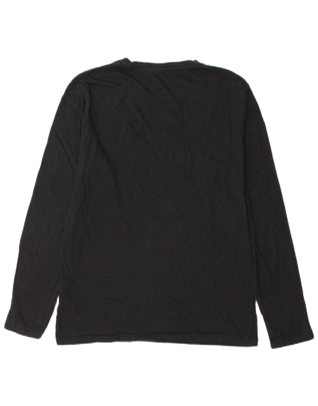 Jack & Jones pentru bărbați, top grafic cu mânecă lungă, bumbac mediu negru