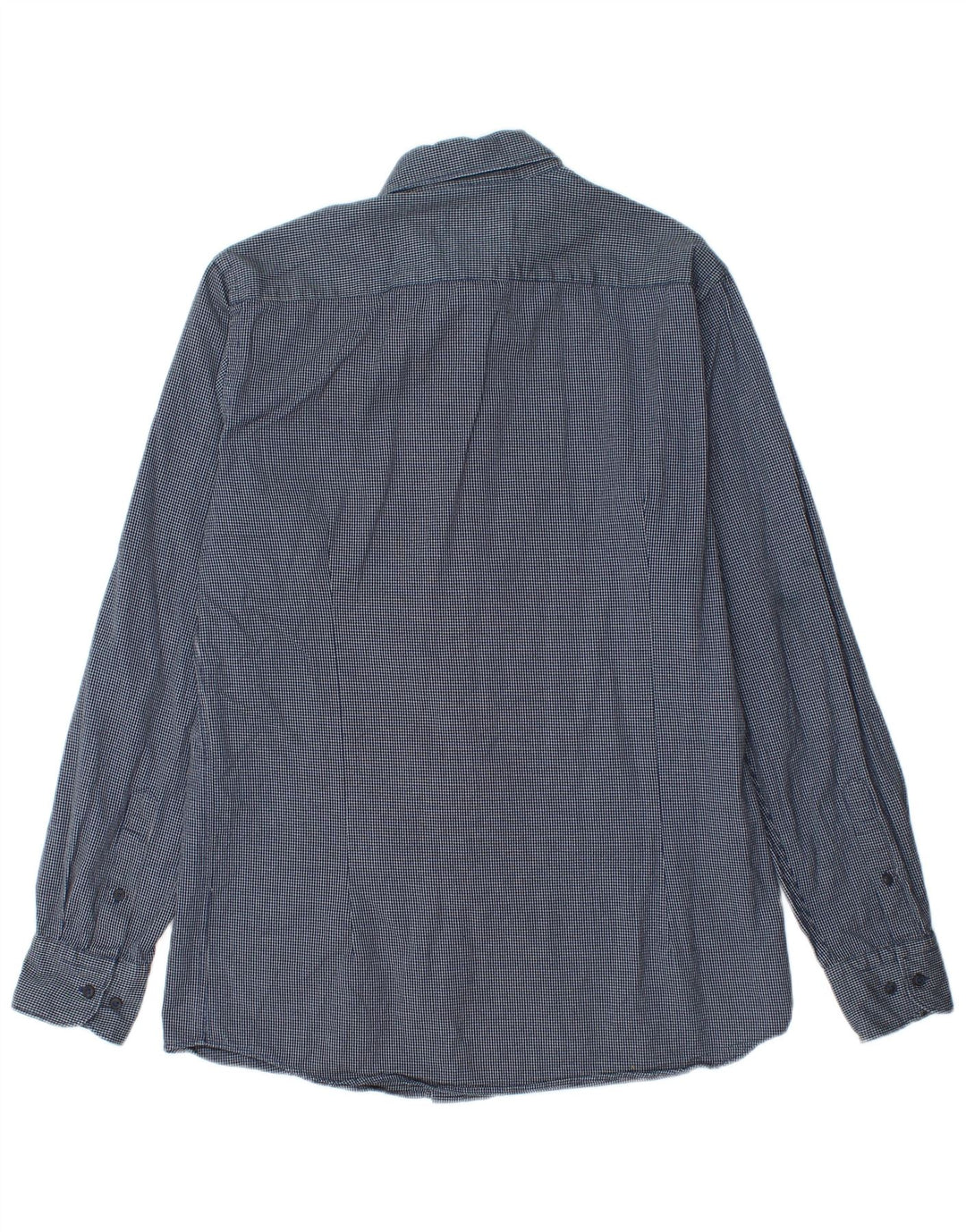 Cămașă Massimo Dutti pentru bărbați, bumbac cu carouri, albastru bleumarin mediu