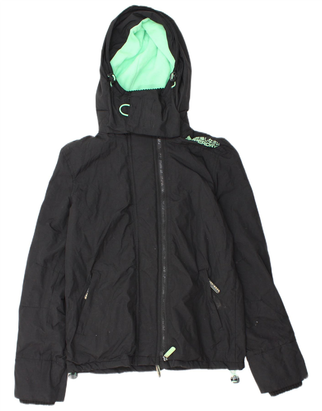 Jachetă Windbreaker cu grafică Superdry pentru femei UK 10 Small Black