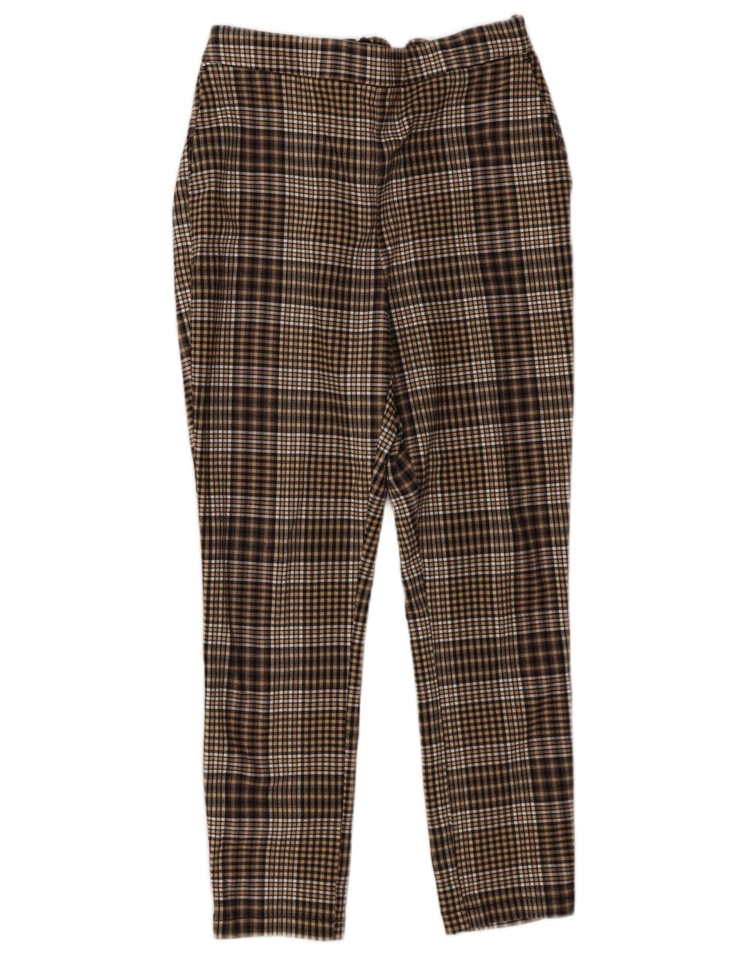 Pantaloni tăiați pentru femei Zara L30 L24 Maro Check