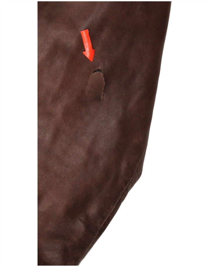 Jachetă Racer din piele pentru femei Zen IT 52 2XL piele maro