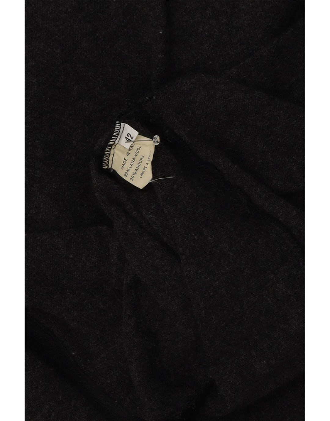 Pulover Cardigan Vintage pentru Damă IT 42 Lână Gri Mediu