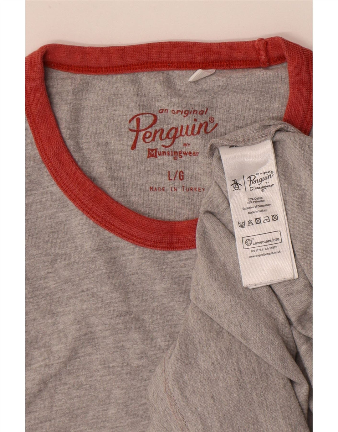 Tricou pentru bărbați Penguin Top mare bumbac gri