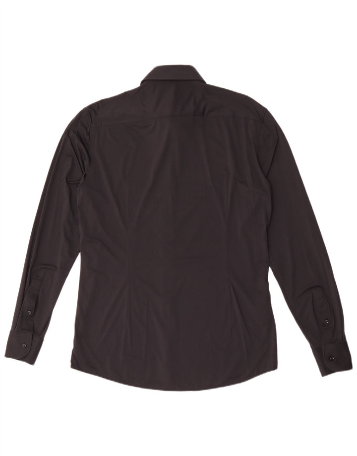 Cămașă pentru bărbați Hugo Boss Slim Fit Mărimea 40 Poliamidă neagră medie