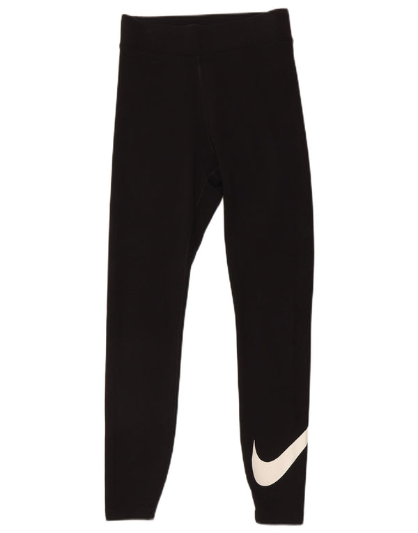 Leggings grafic Nike pentru femei UK 8 Small Black Bumbac