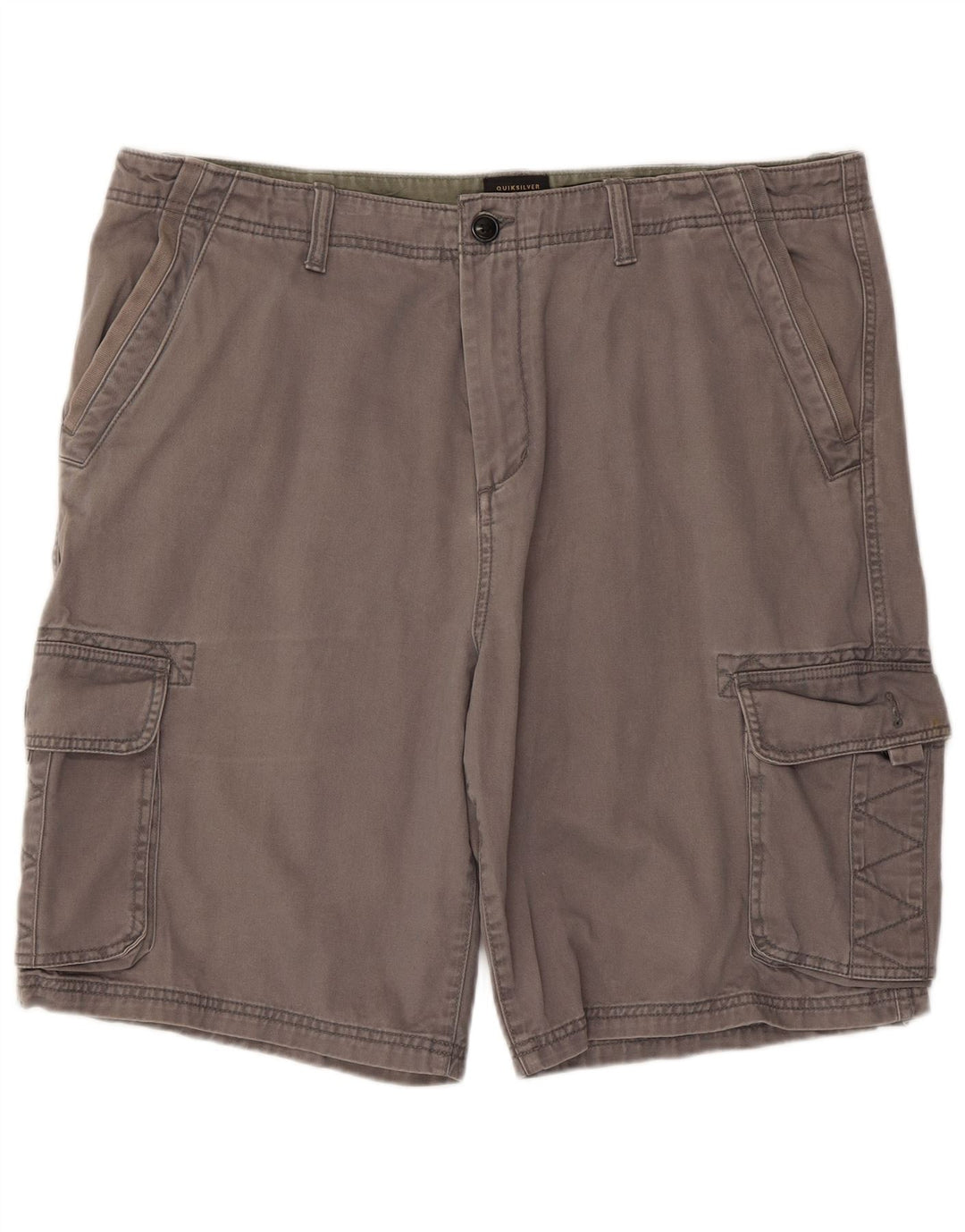Pantaloni scurți cargo Quiksilver pentru bărbați, cu tăiere obișnuită, W38 XL, bumbac gri