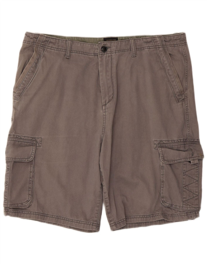 Pantaloni scurți cargo Quiksilver pentru bărbați, cu tăiere obișnuită, W38 XL, bumbac gri