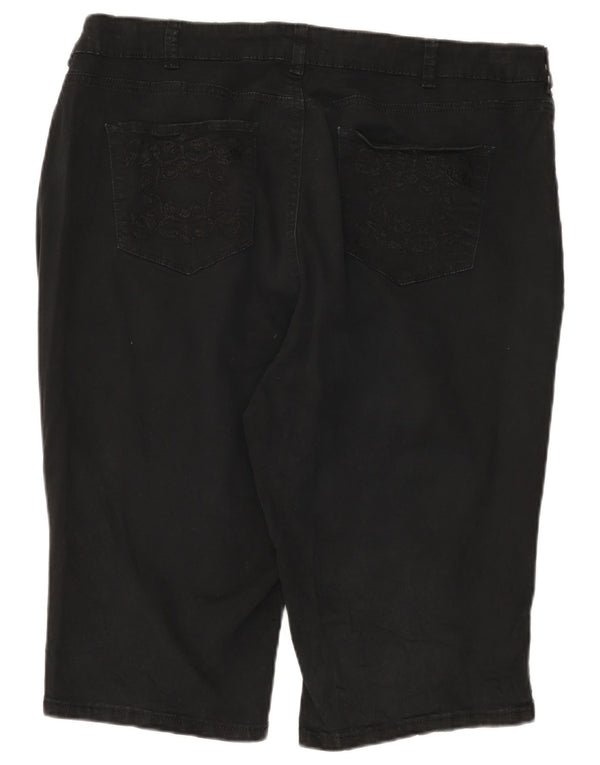 Pantaloni scurți casual Lee, cu talie înaltă, curvy, pentru femei, US 22 3XL W44, bumbac negru