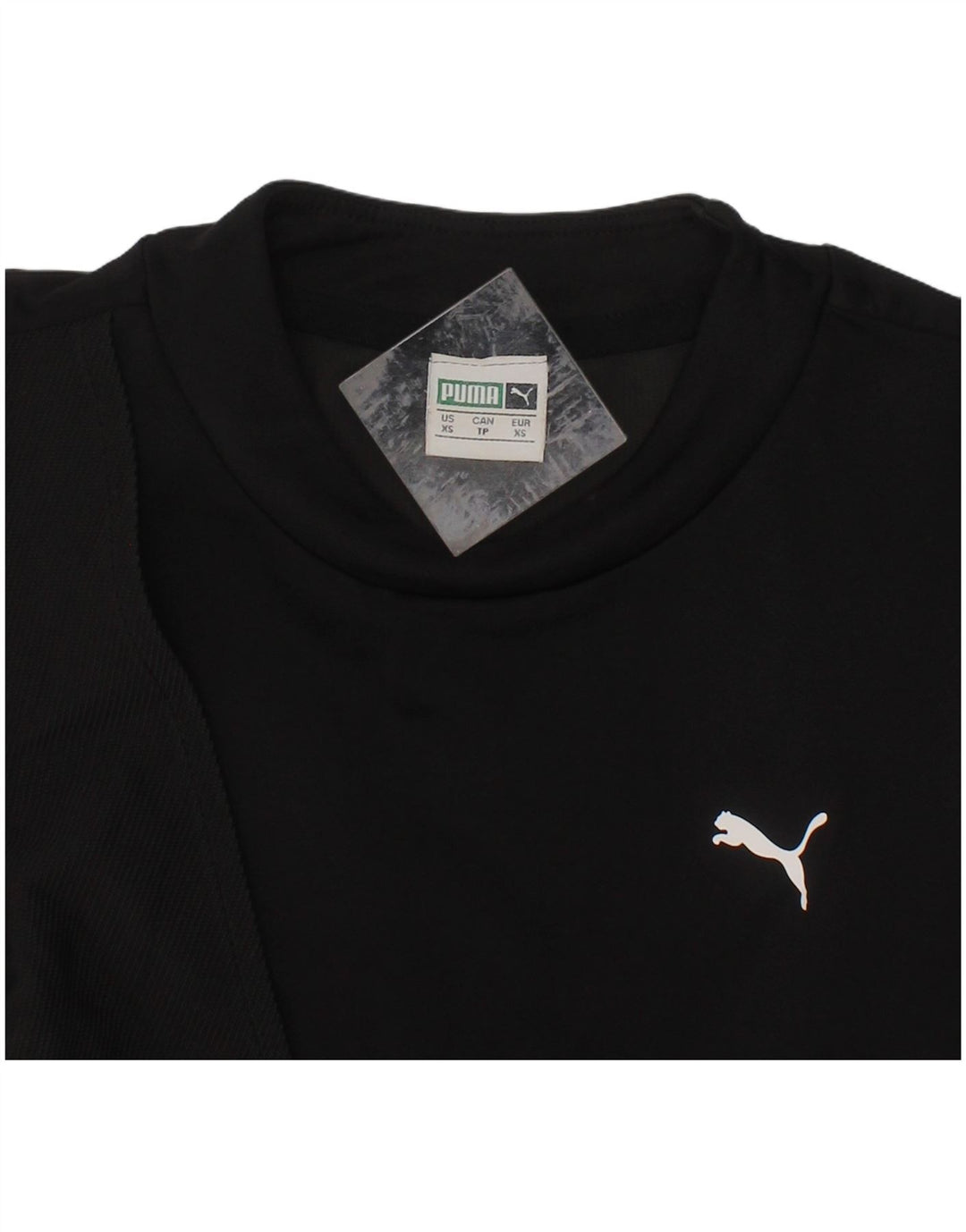 PUMA Womens Crop Top UK 4 XS Black Polyester Sports
