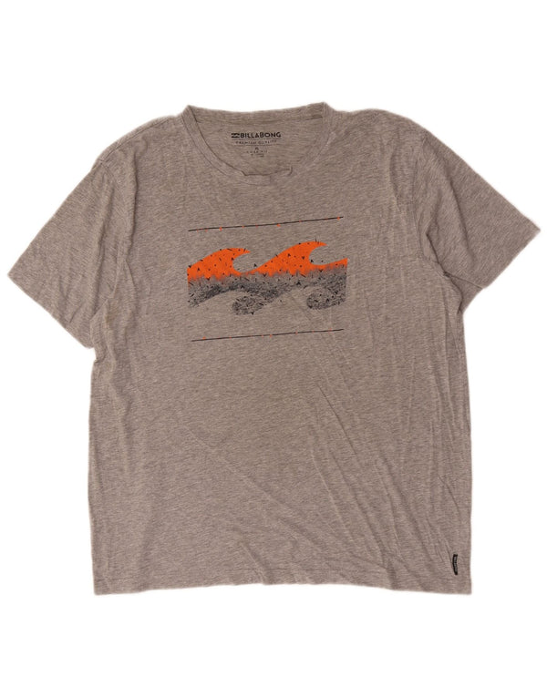 Billabong Mens Core Fit Graphic T-Shirt Top XL Grey Cotton