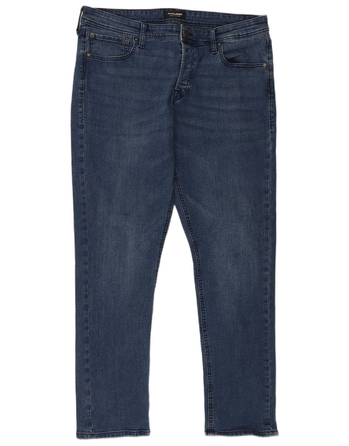 Blugi slim pentru bărbați Jack & Jones W36 L32 bumbac albastru