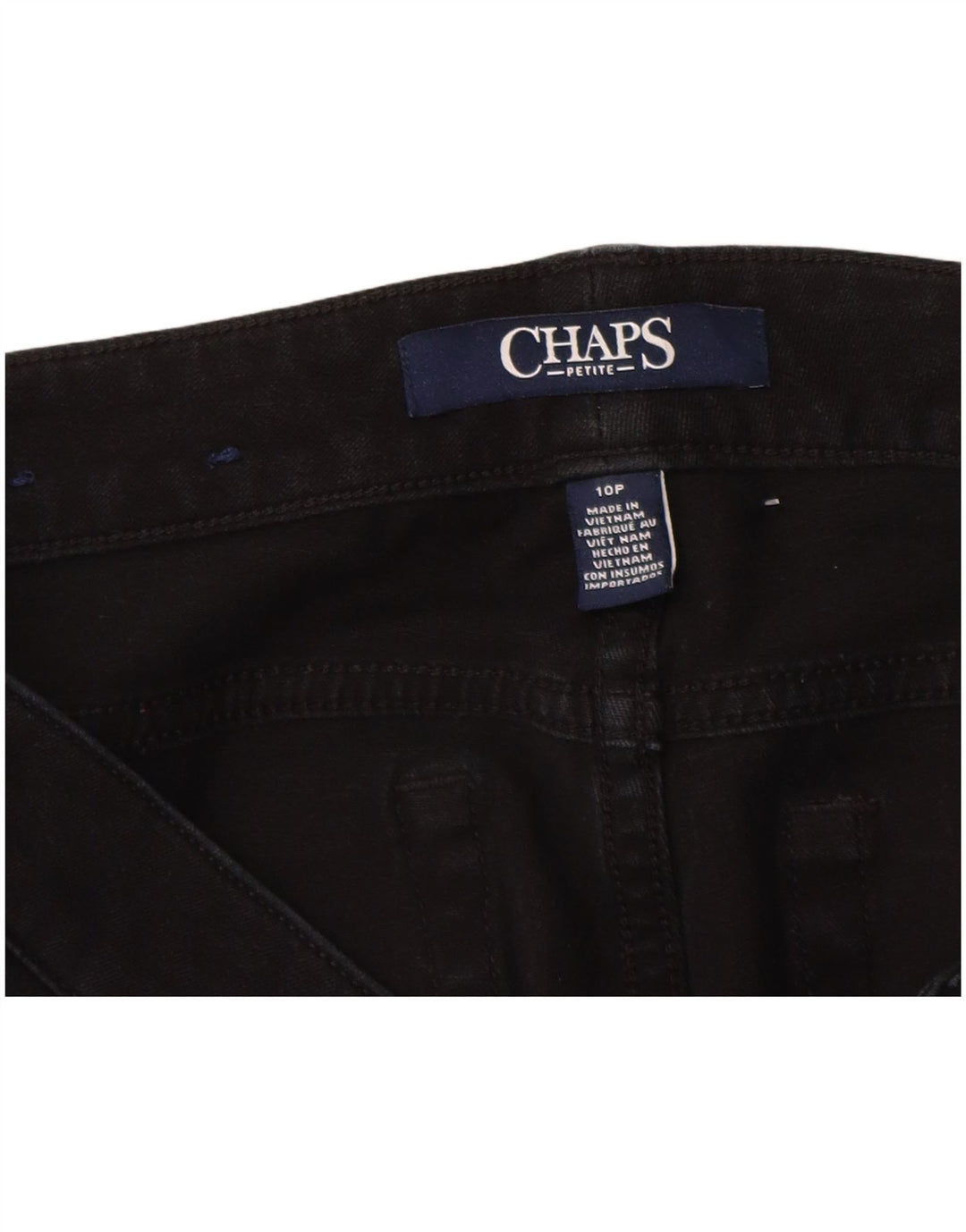 Pantaloni casual, drepti, mici CHAPS pentru femei US 10 Large W30 L27 Negru