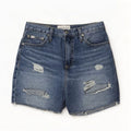 Pantaloni scurți Calvin Klein din denim distressed W29, bumbac albastru mediu