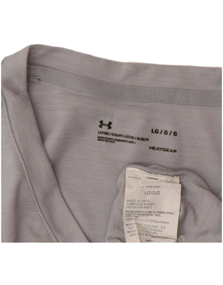 Tricou Under Armour pentru bărbați Heat Gear Top mare poliester gri
