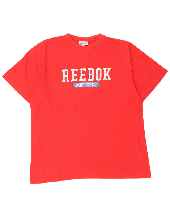 Tricou grafic Reebok pentru bărbați Top mare bumbac roșu
