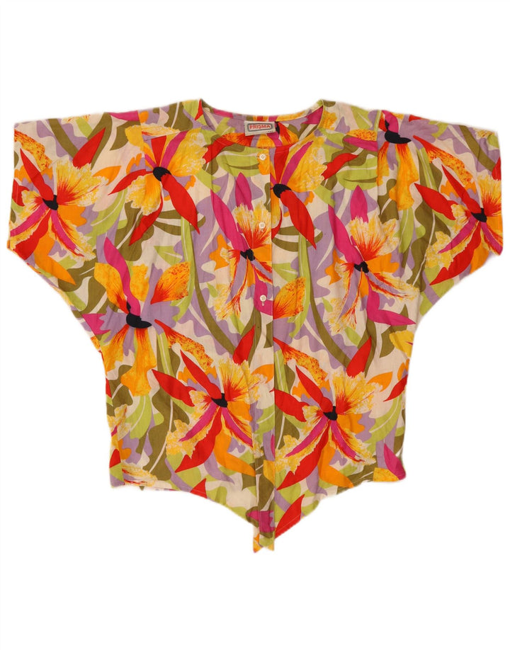 Bluză cămașă cu mânecă scurtă pentru femei Prisma IT 42 Medium Multicolor Floral