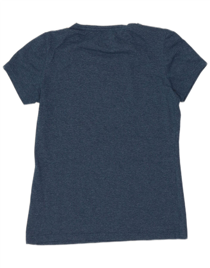 Tricou cu grafic ASICS pentru femei Top UK 12 Medium Bleumarin Bumbac cu pete