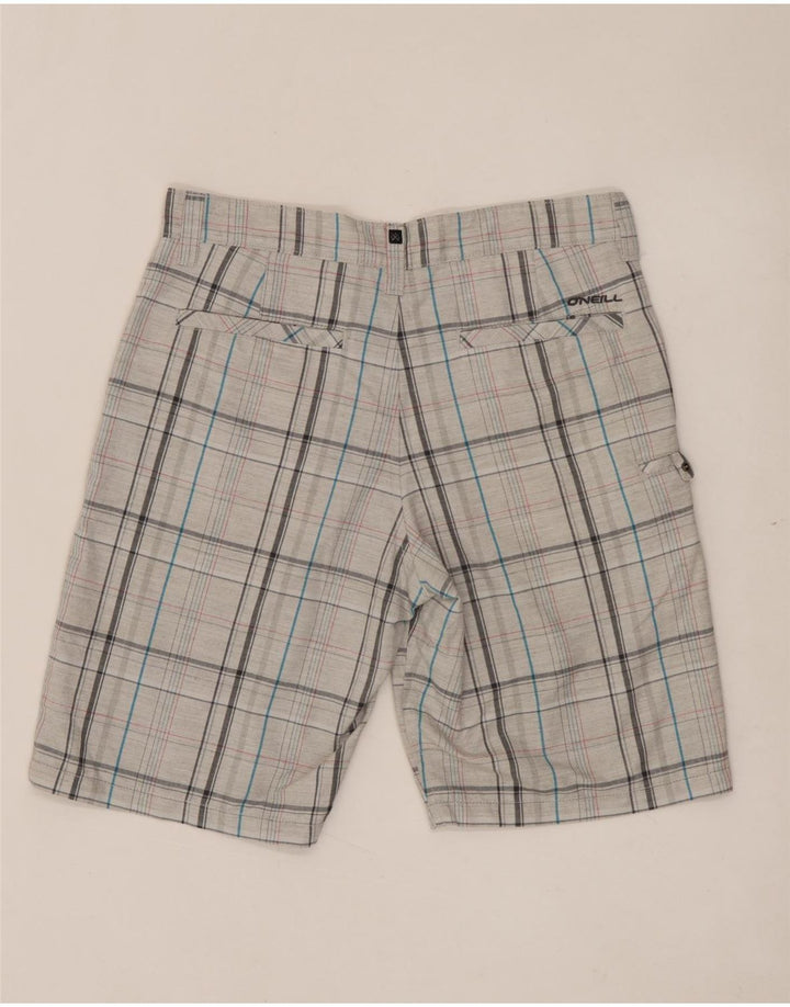 Pantaloni scurți chino pentru bărbați O'NEILL W29 Small, gri din poliester cu carouri