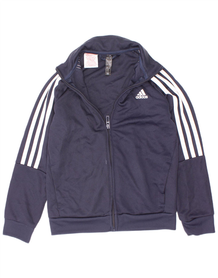 Jachetă de trening Adidas Aeroready pentru băieți, 7-8 ani, poliester bleumarin