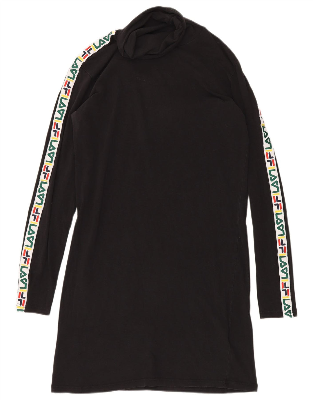 Rochie tricou cu decolteu rulat pentru femei FILA UK 10, negru, color block