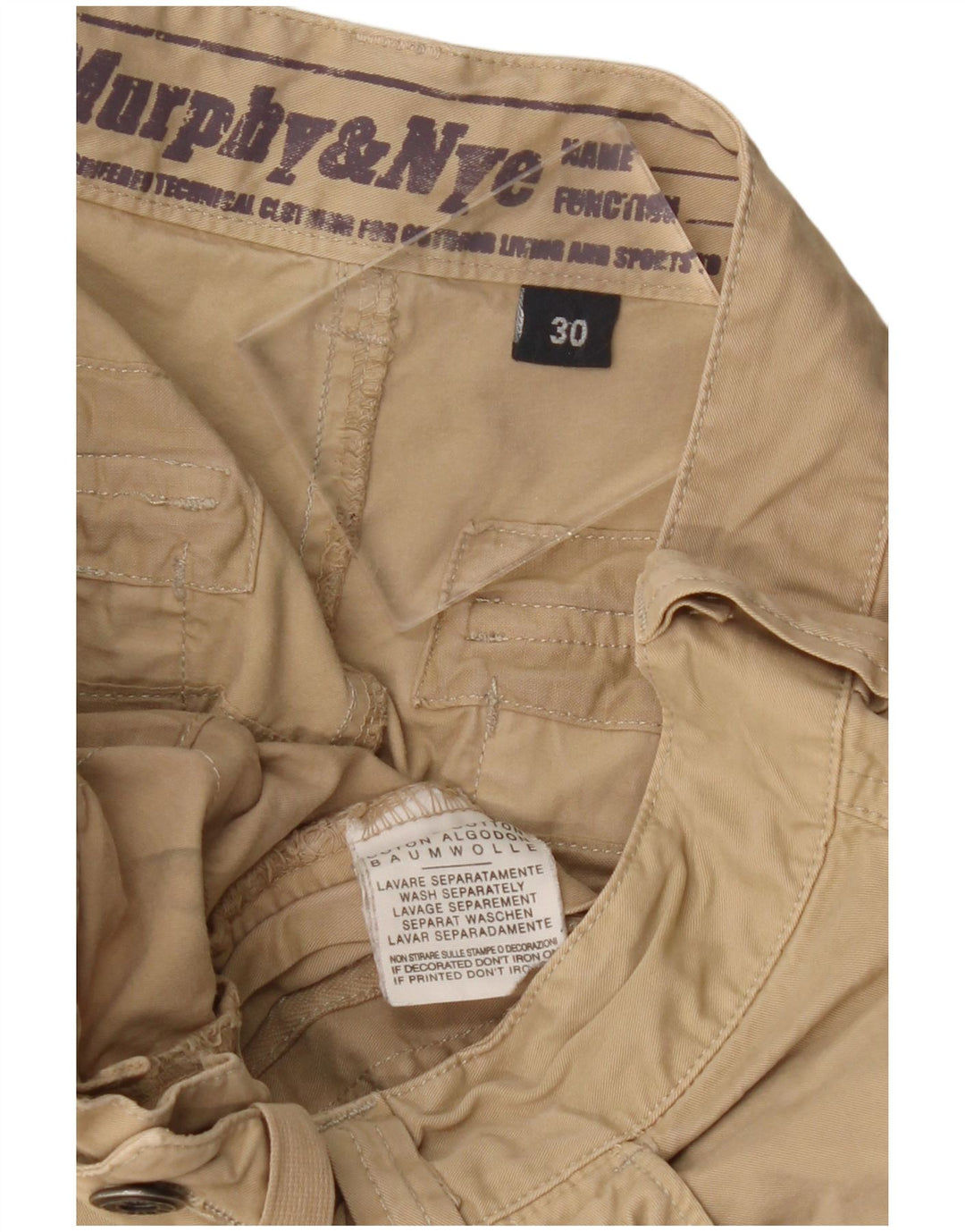 Pantaloni cargo drepti pentru femei Murphy & Nye L30 L30 bumbac bej