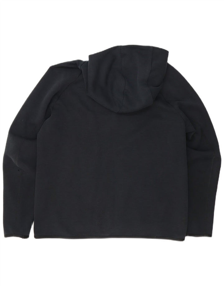 Pulover Nike pentru bărbați, cu fermoar, bumbac mare, negru