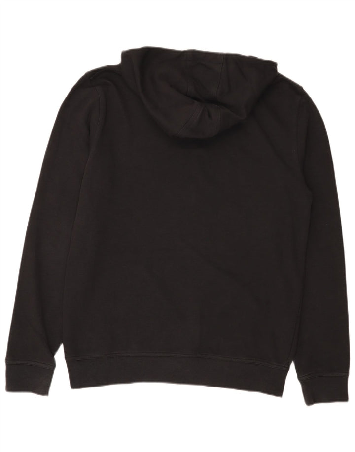 Pulover Barbour pentru bărbați cu capota cu grafică, bumbac mic, negru