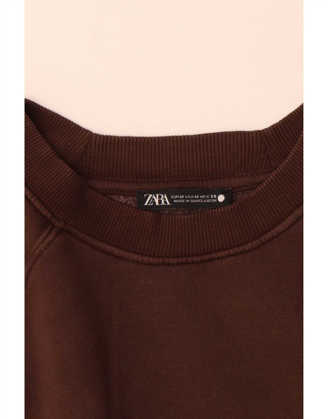 Pulover pentru femei Zara UK 14, bumbac maro mediu