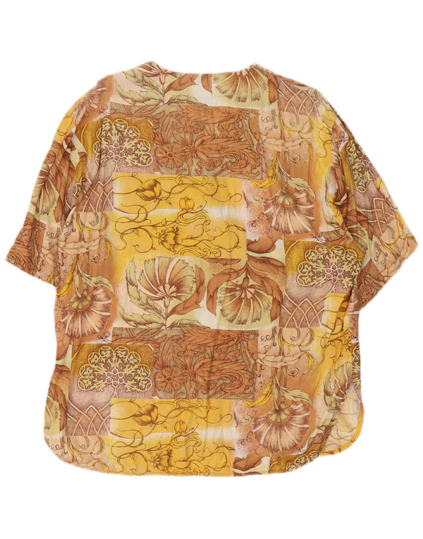 Bluză cămașă cu mânecă scurtă pentru femei Lorena IT 48 XL Multicolor Floral