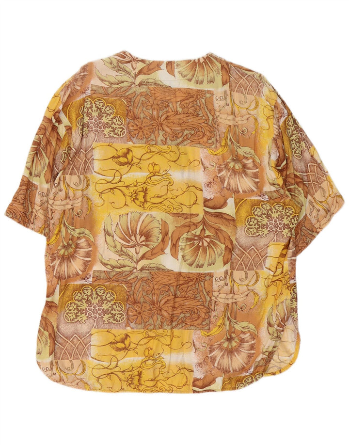 Bluză cămașă cu mânecă scurtă pentru femei Lorena IT 48 XL Multicolor Floral