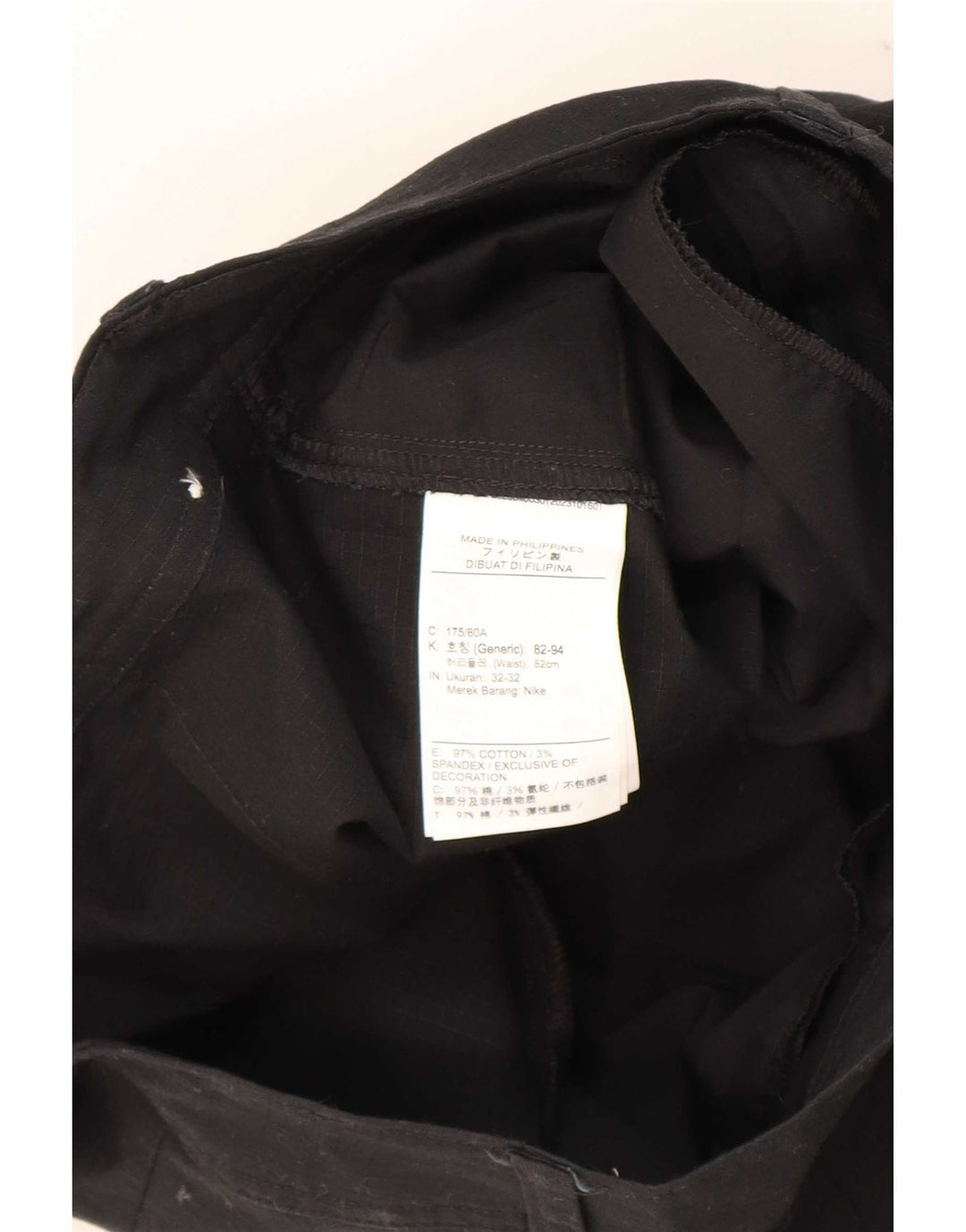 Pantaloni cargo conici pentru bărbați Nike W32 L32 bumbac negru