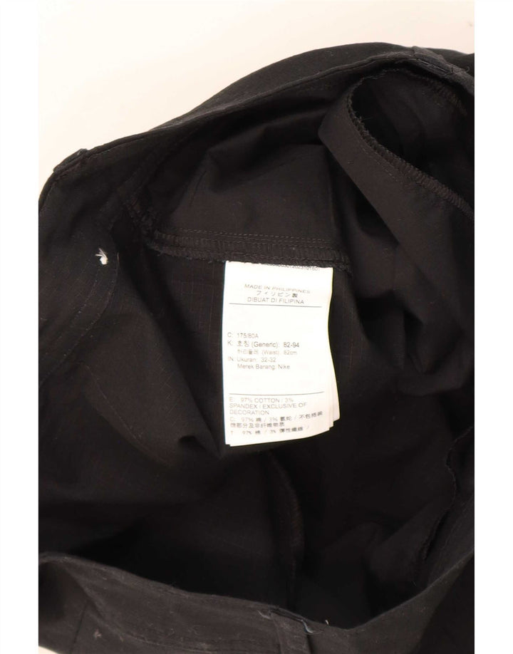 Pantaloni cargo conici pentru bărbați Nike W32 L32 bumbac negru