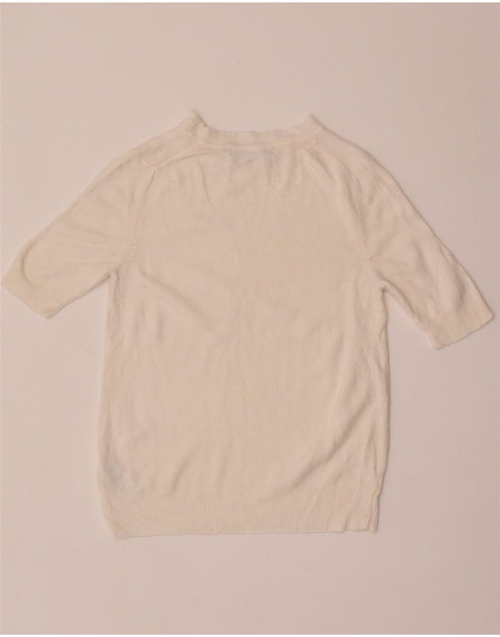 Pulover pentru femei Marks & Spencer cu decolteu cu barca UK 8 Small Off White