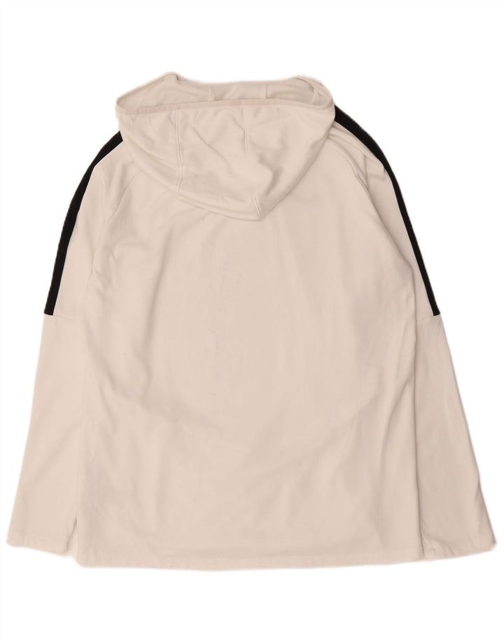 Pulover Nike Dri Fit pentru bărbați cu glugă, mare, alb, din poliester
