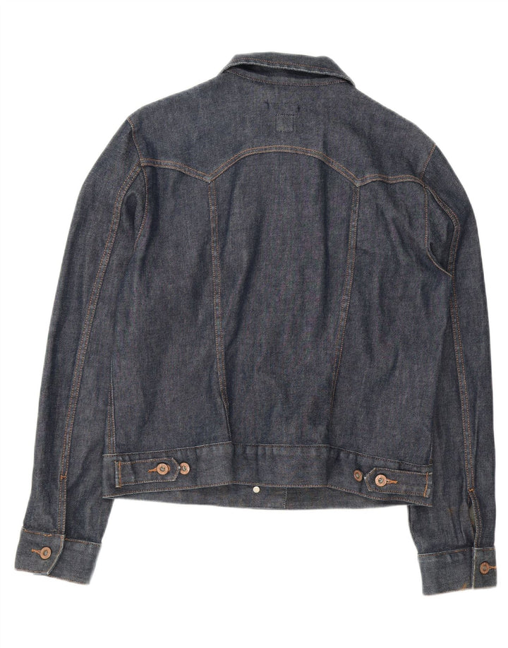 GAP Womens Denim Jacket UK 14 Large Navy Blue Cotton