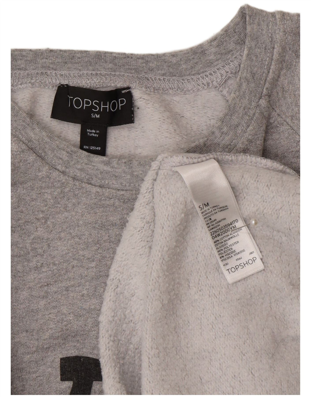 Hanorac grafic pentru bărbați Topshop Pulover mic, gri, bumbac