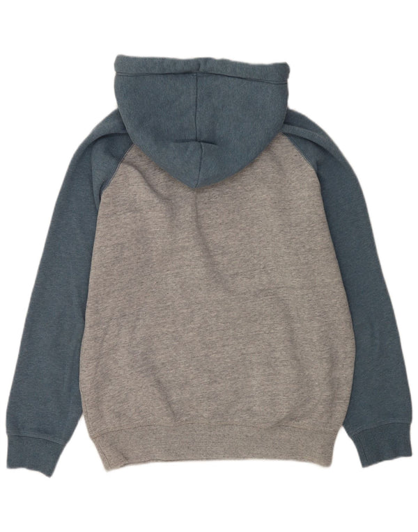 Superdry Mens Hoodie Jumper Large Grey Colourblock Cotton