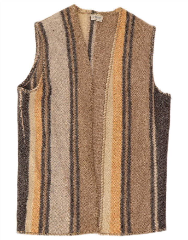 Pulover Cardigan fără mâneci Benetton pentru femei UK 16 Lână mare, multicoloră