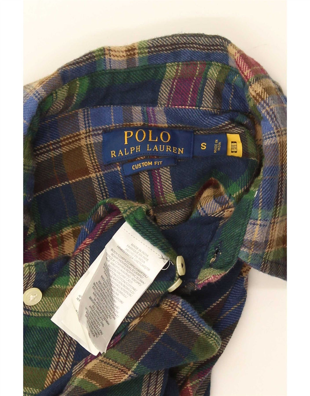 Cămașă de flanel, personalizată, pentru bărbați Polo Ralph Lauren, cu carouri mici, multicolore