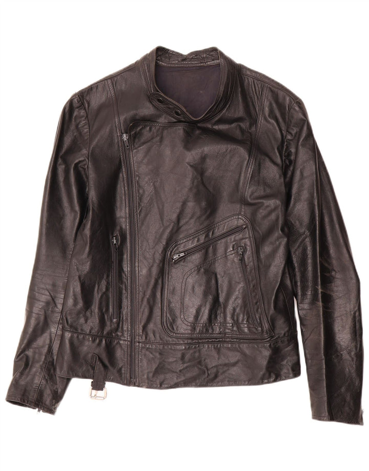 Jachetă de piele Dainese Biker pentru femei UK 14 Medium Black Leather