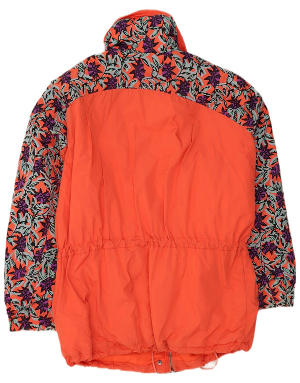 Jachetă de schi supradimensionată pentru femei Maier UK 10 Small Orange Floral Poliamidă