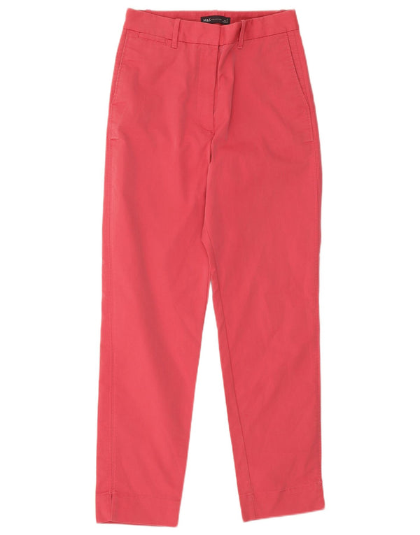 Pantaloni chino cu talie înaltă pentru femei Marks & Spencer UK 8 Small W26 L27 roz